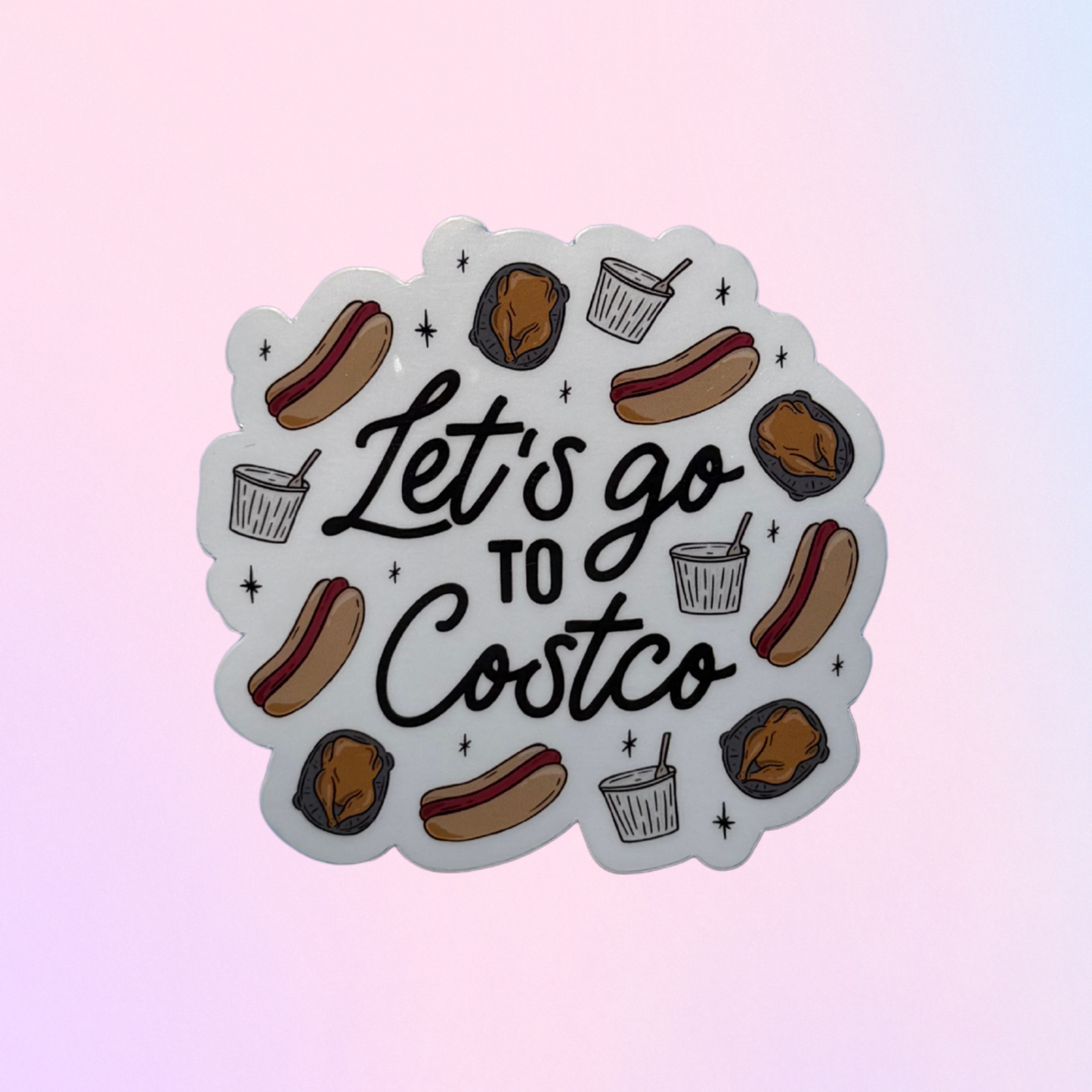 Let's Go to Costco Glossy Sticker