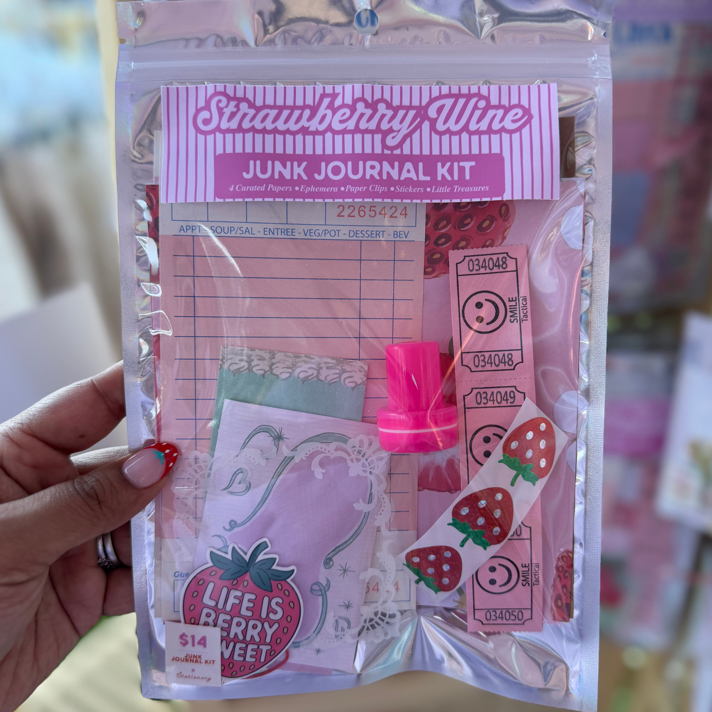 Strawberry Wine Junk Journal Kit