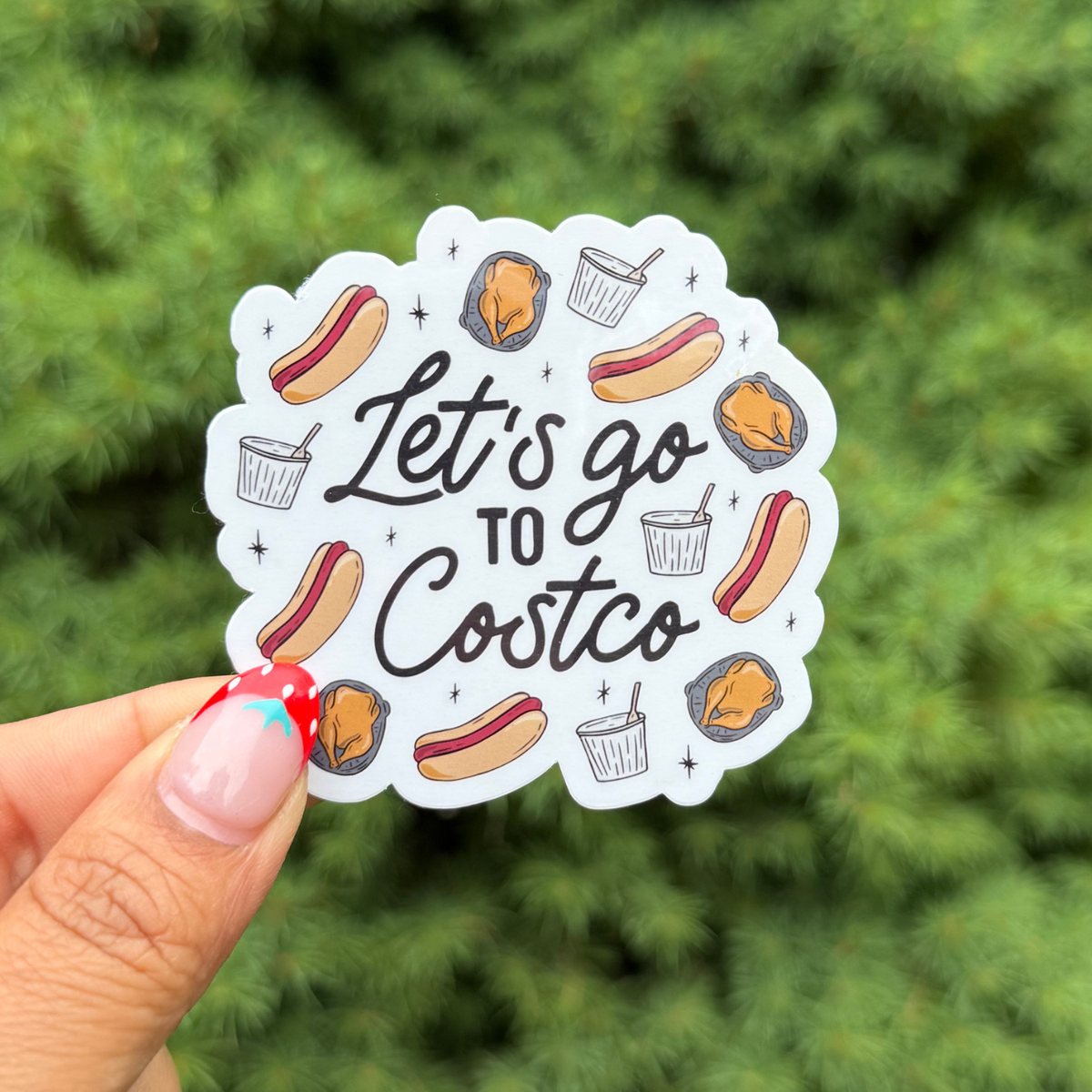 Let's Go to Costco Glossy Sticker