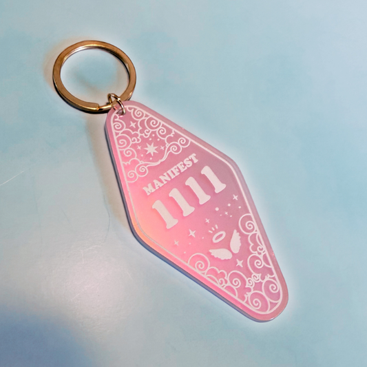 Manifest 1111 – Angel Number Acrylic Motel Keychain