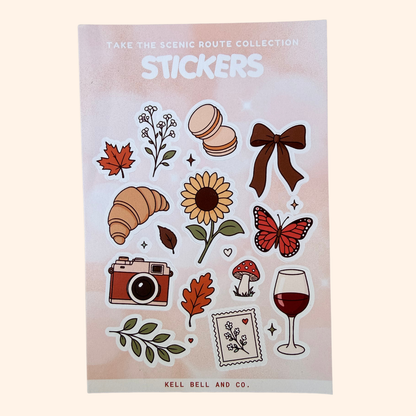 Take the Scenic Route Sticker Sheet