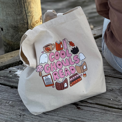 Cool Ghouls Read Canvas Tote Bag
