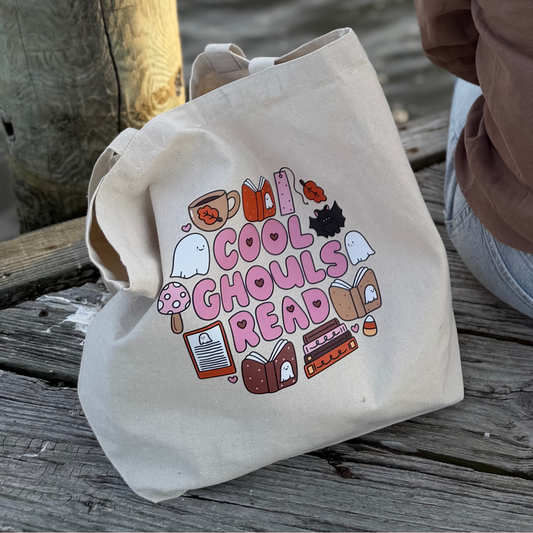 Cool Ghouls Read Canvas Tote Bag