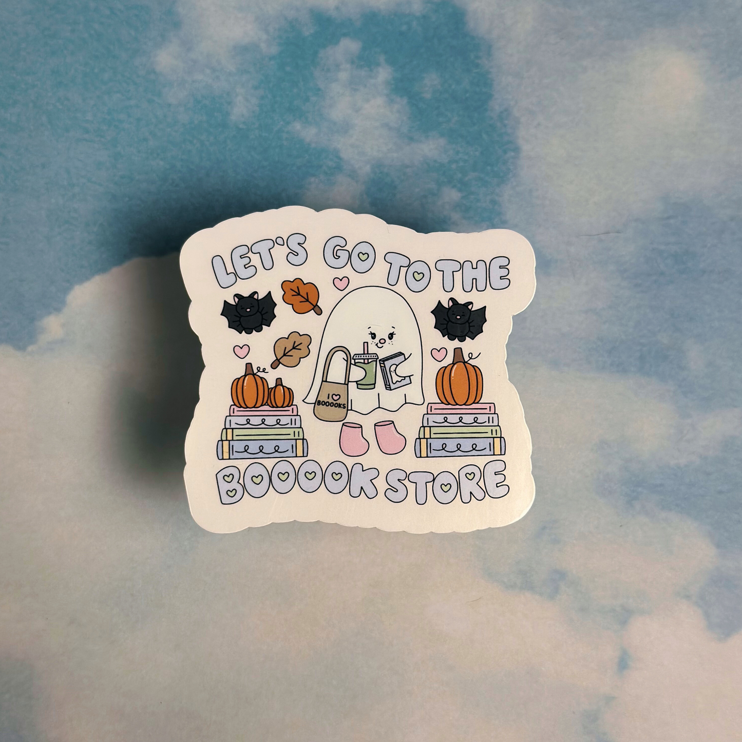 Let's Go to the Booookstore Sticker