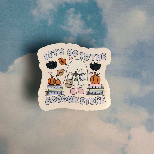 Let's Go to the Booookstore Sticker