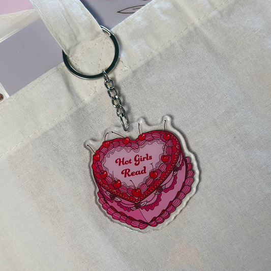 Hot Girls Read Keychain