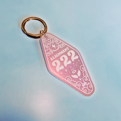 Alignment 222 – Angel Number Acrylic Motel Keychain