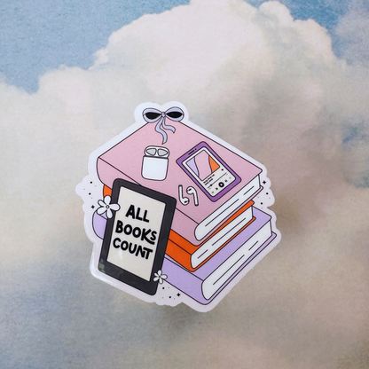All Books Counts - Glossy Sticker