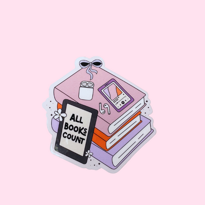 All Books Counts - Glossy Sticker