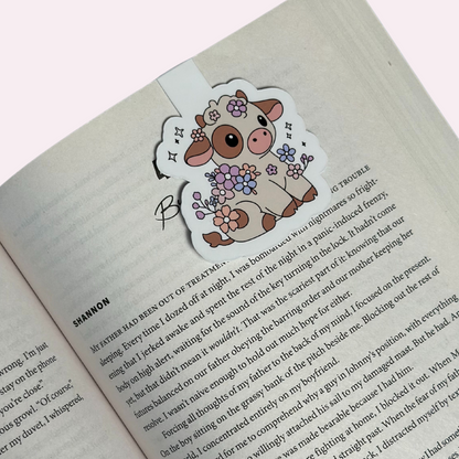 Flower Cow Mag Bookmark