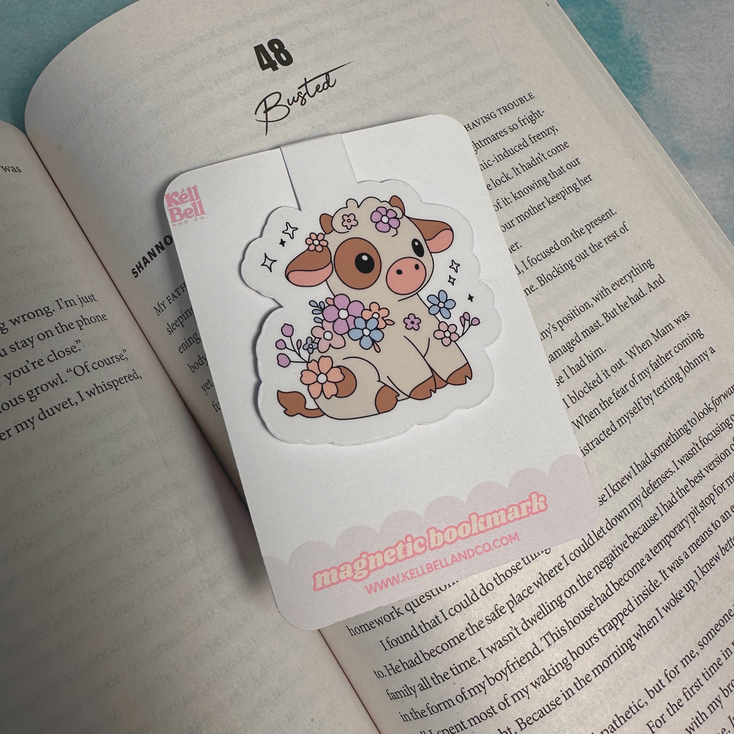 Flower Cow Mag Bookmark