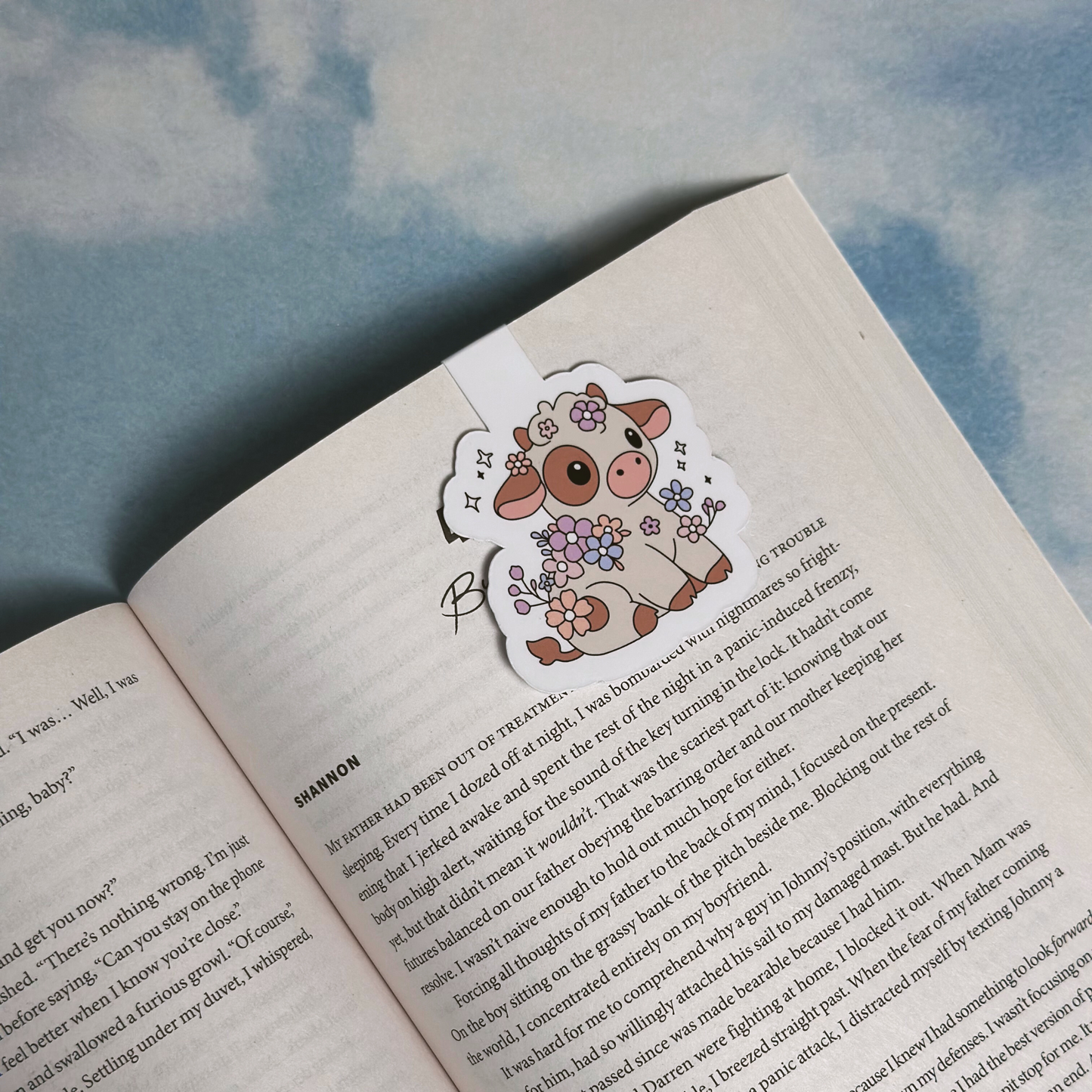 Flower Cow Mag Bookmark