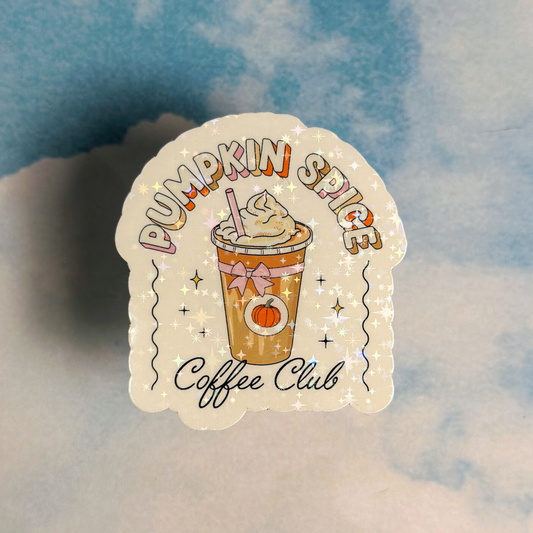 Pumpkin Spice Coffee Club Sticker