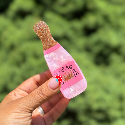 Champagne Bottle Claw Clip