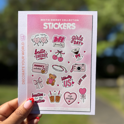 Bestie Energy Sticker Sheet