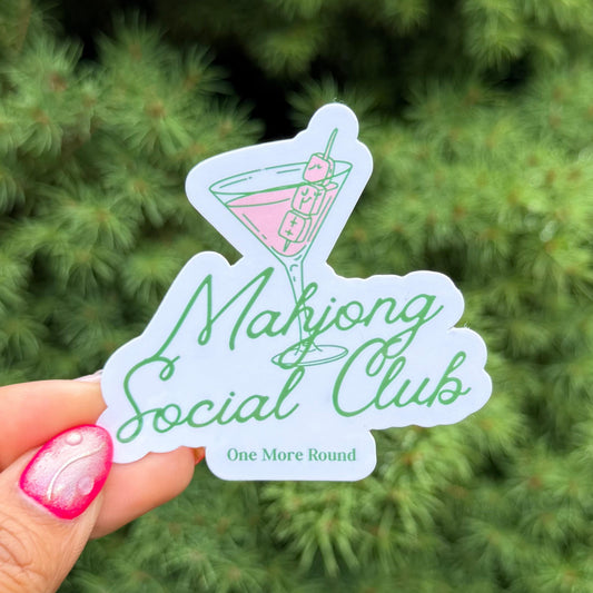 Mahjong Social Club Glossy Sticker
