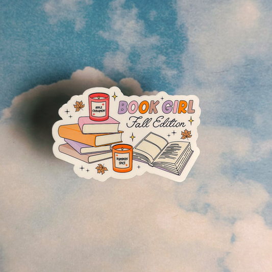Book Girl Fall Edition Sticker