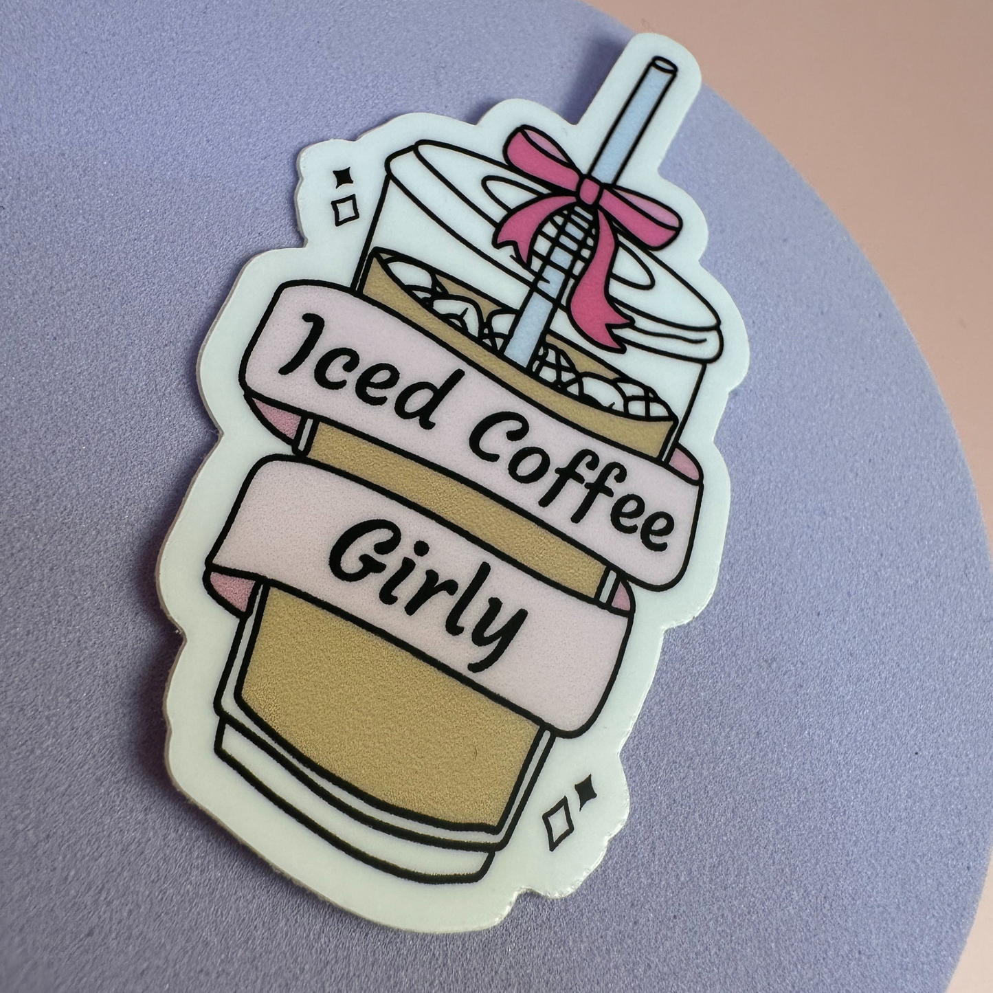 Iced Coffee Girlie Sticker