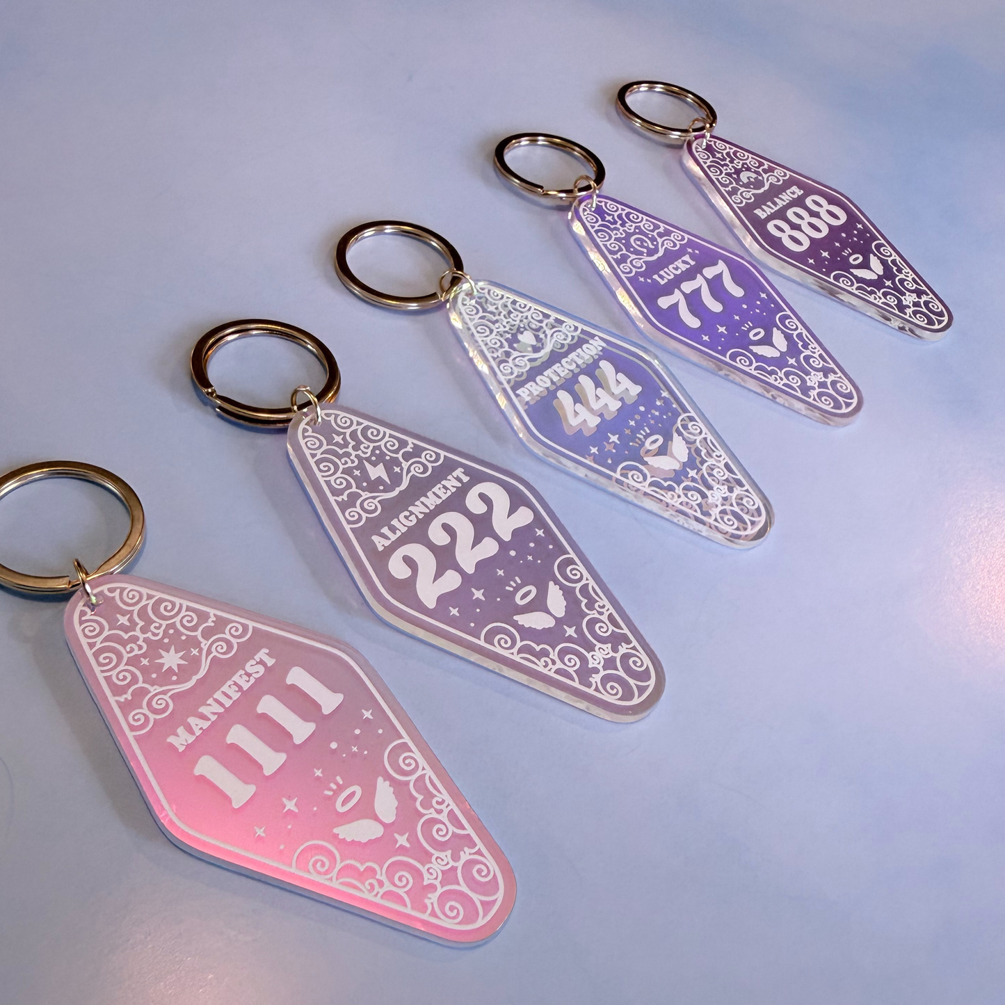 Manifest 1111 – Angel Number Acrylic Motel Keychain