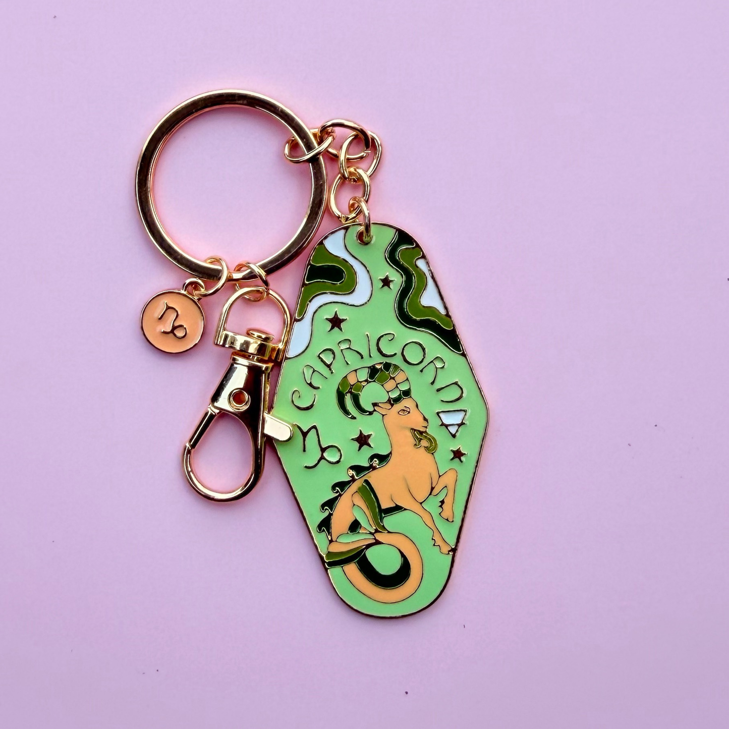 Zodiac Enamel Motel Keychain