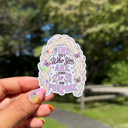 “Find Out Who You Are” Dolly Parton Holographic Sticker