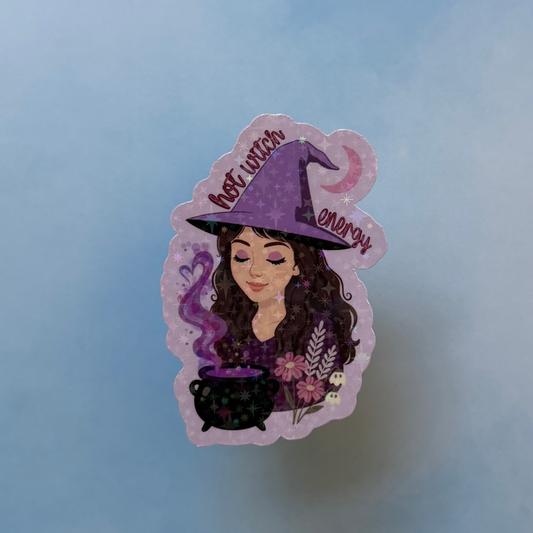 Hot Witch Energy - Holographic Sticker