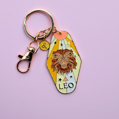 Zodiac Enamel Motel Keychain
