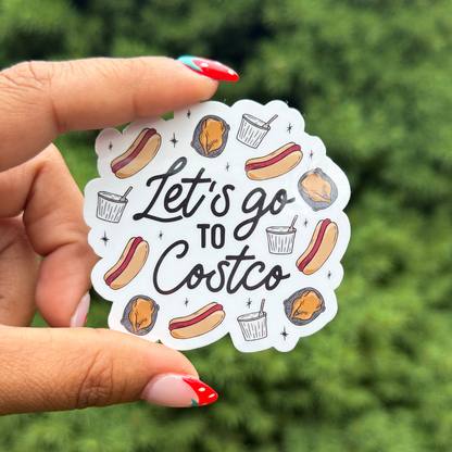 Let's Go to Costco Glossy Sticker