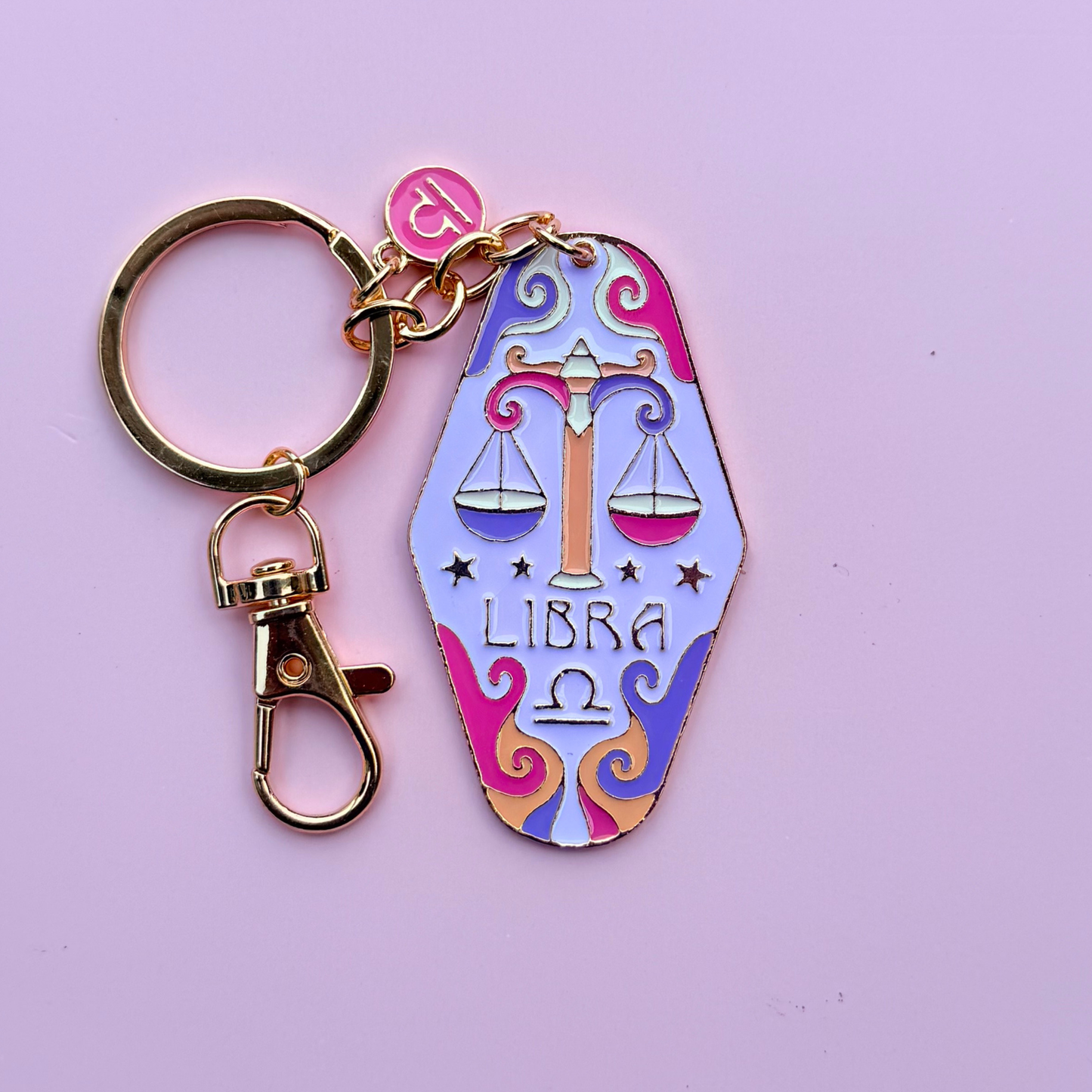 Zodiac Enamel Motel Keychain