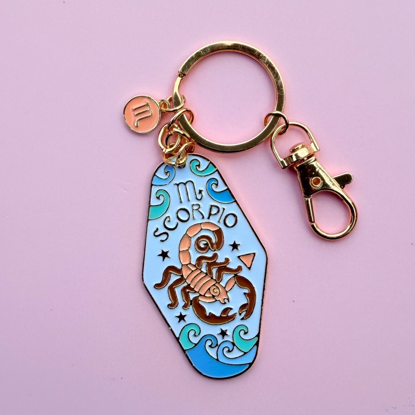 Zodiac Enamel Motel Keychain