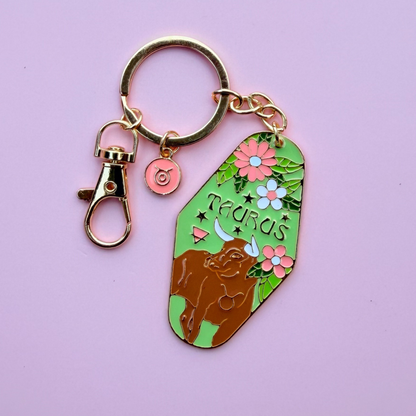 Zodiac Enamel Motel Keychain